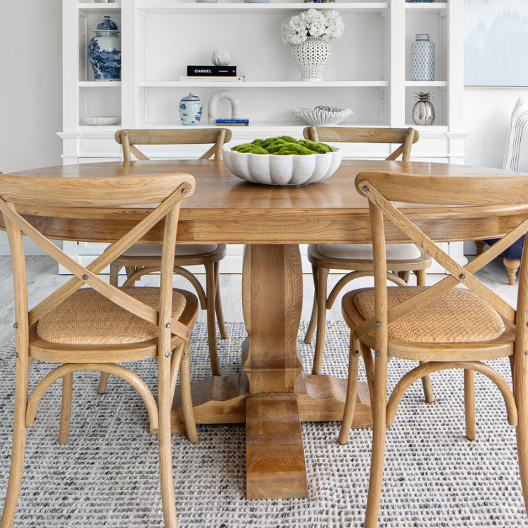 Brown Crossback Chairs Cross Back Dining Chair Natural Black Mango