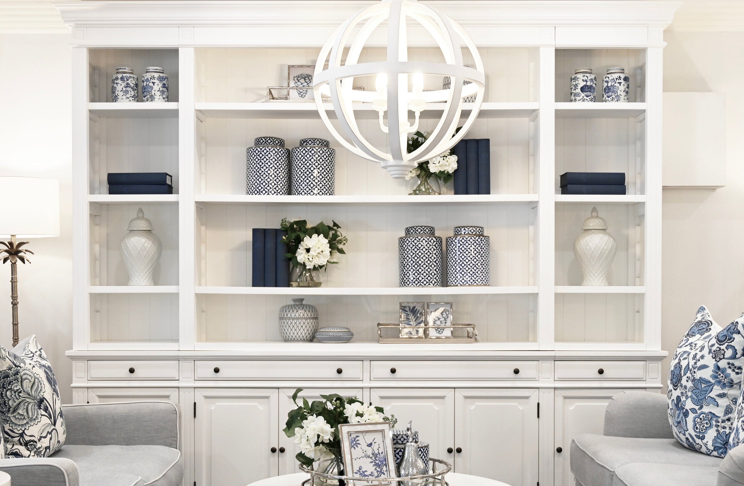 Hamptons Full Wall Entertainment Units