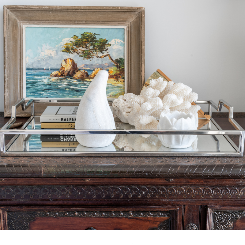 Mirrored tray on sale for coffee table