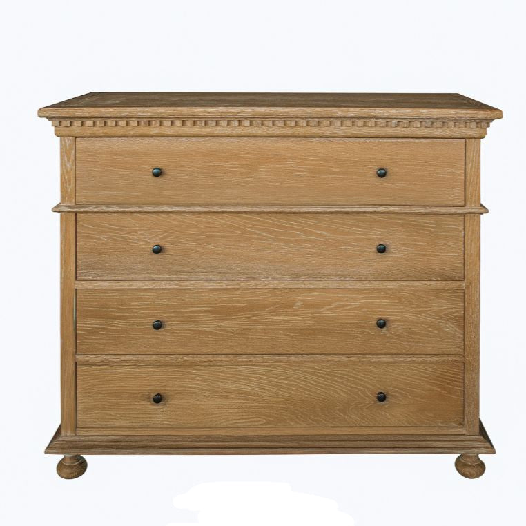 Regency Four Drawer Chest Whitewash Oak