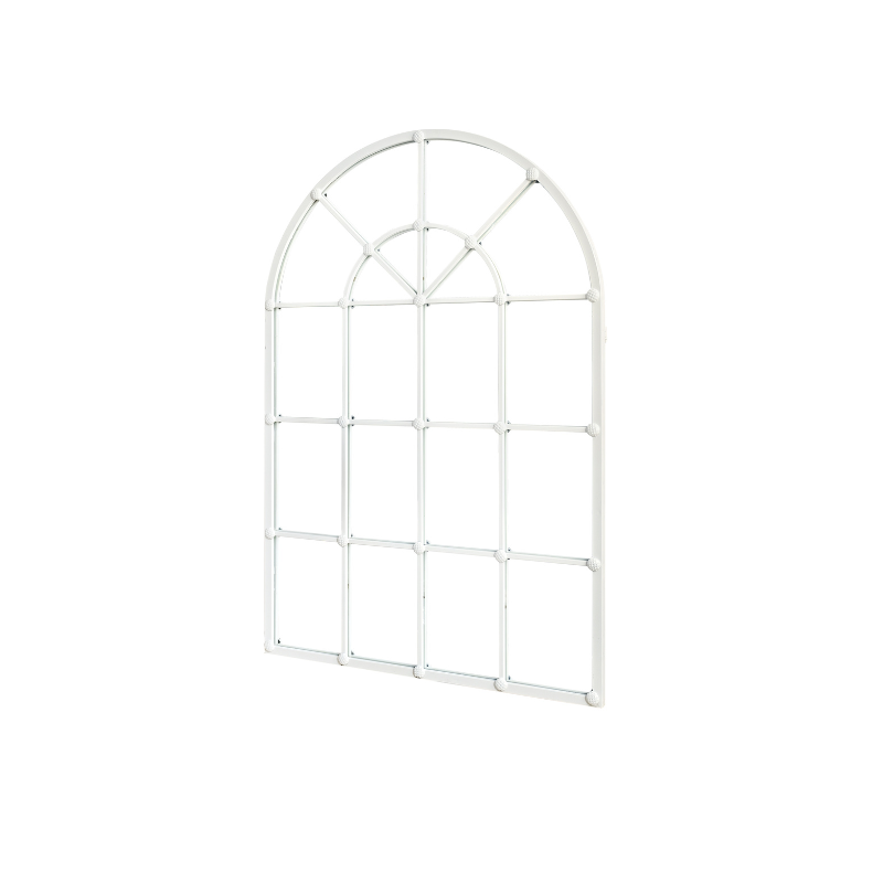 Cathedral White Arched Wall Mirror