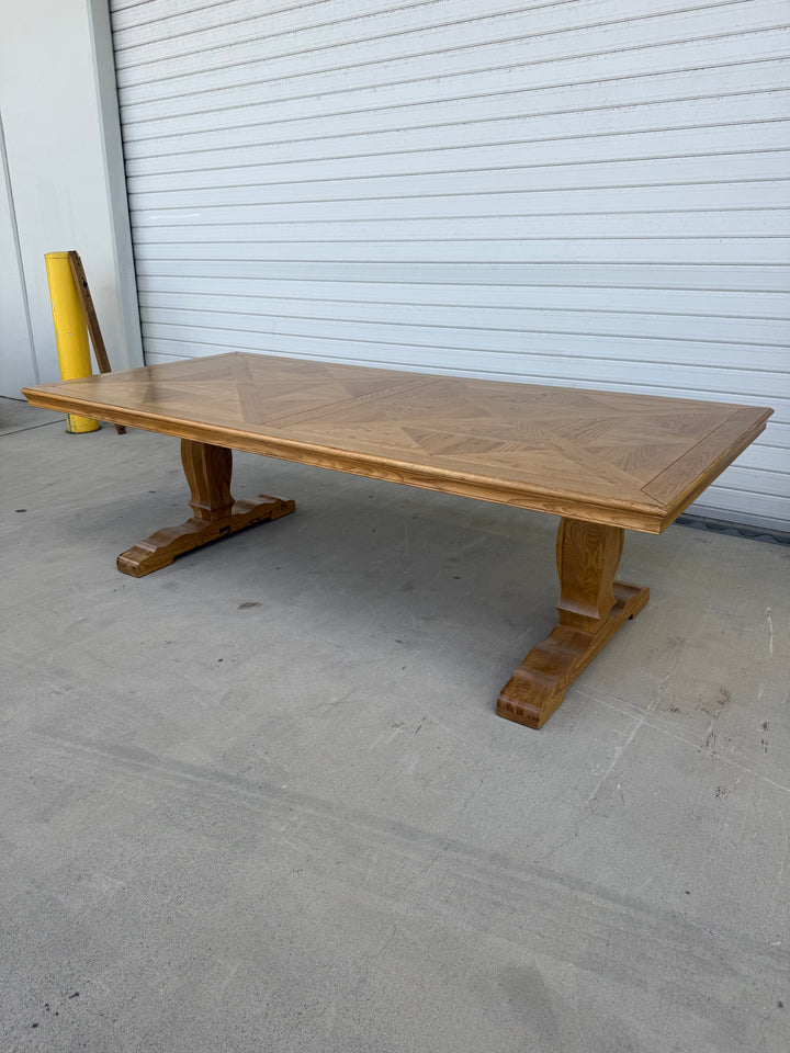 Brisbane 2.6m Kensington Parquetry Natural Oak Dining Table