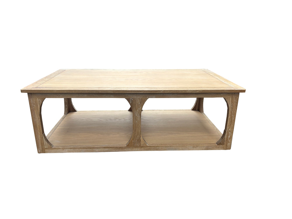 Milla Rectangle Coffee Table Whitewash Oak 140cm wide x 80cm deep x 45cm high