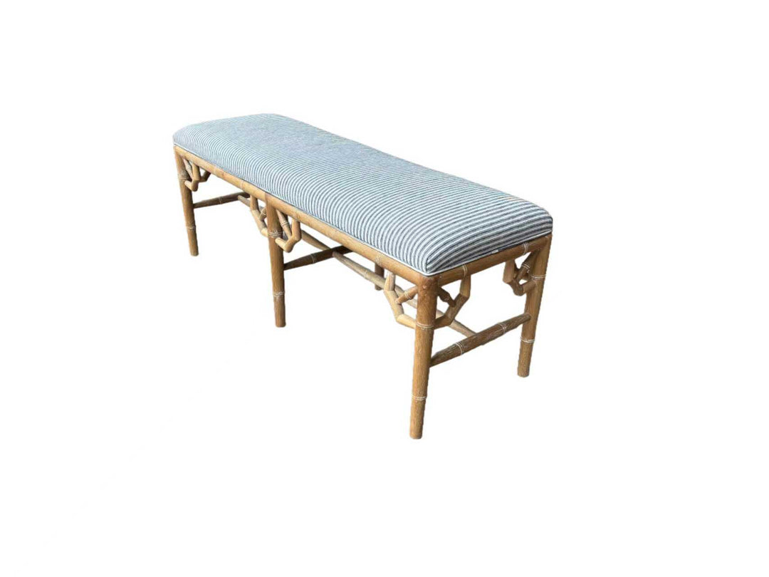 Raffles Linen Upholstered Oak Bench Seat