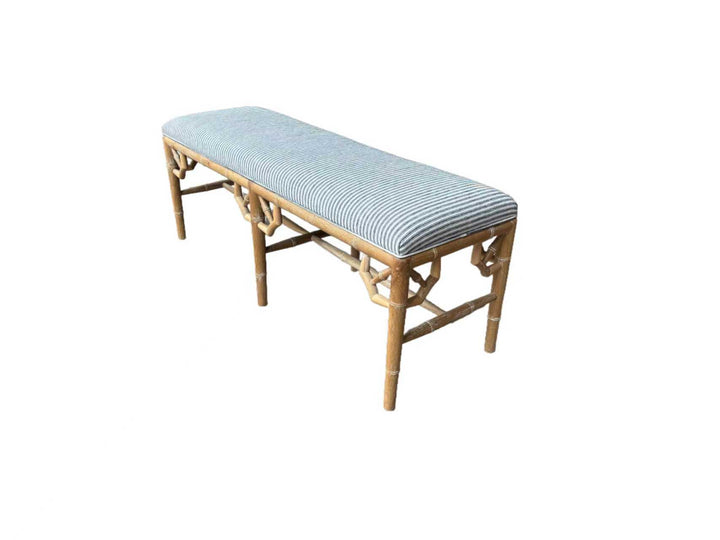Raffles Linen Upholstered Oak Bench Seat