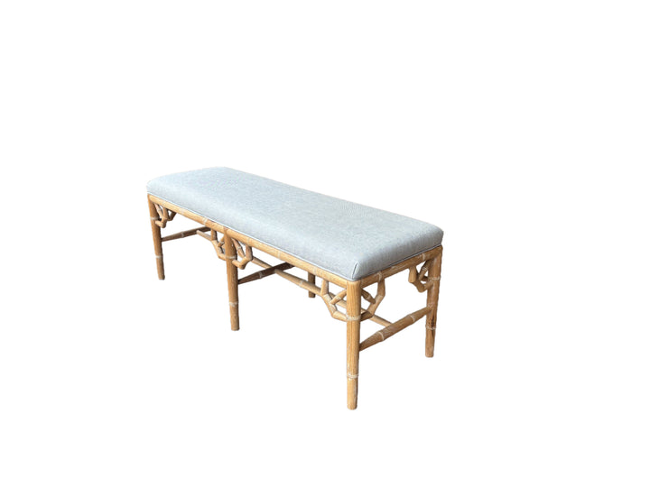 Raffles Linen Upholstered Oak Bench Seat