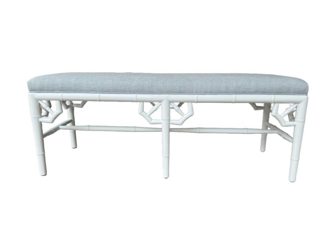 Raffles Linen Upholstered Oak Bench Seat