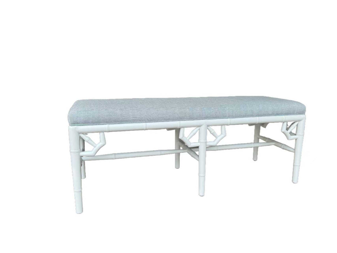 Raffles Linen Upholstered Oak Bench Seat