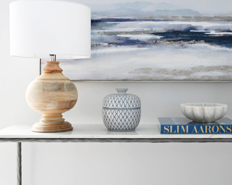 Soho Forged Silver Console Table With Marble Top