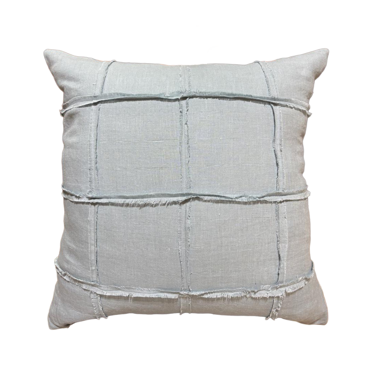 duck egg blue square linen cushion