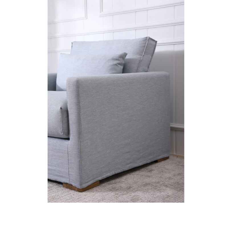 Buy Hamptons 'Capri' Slip Cover Linen Armchair Covers Only