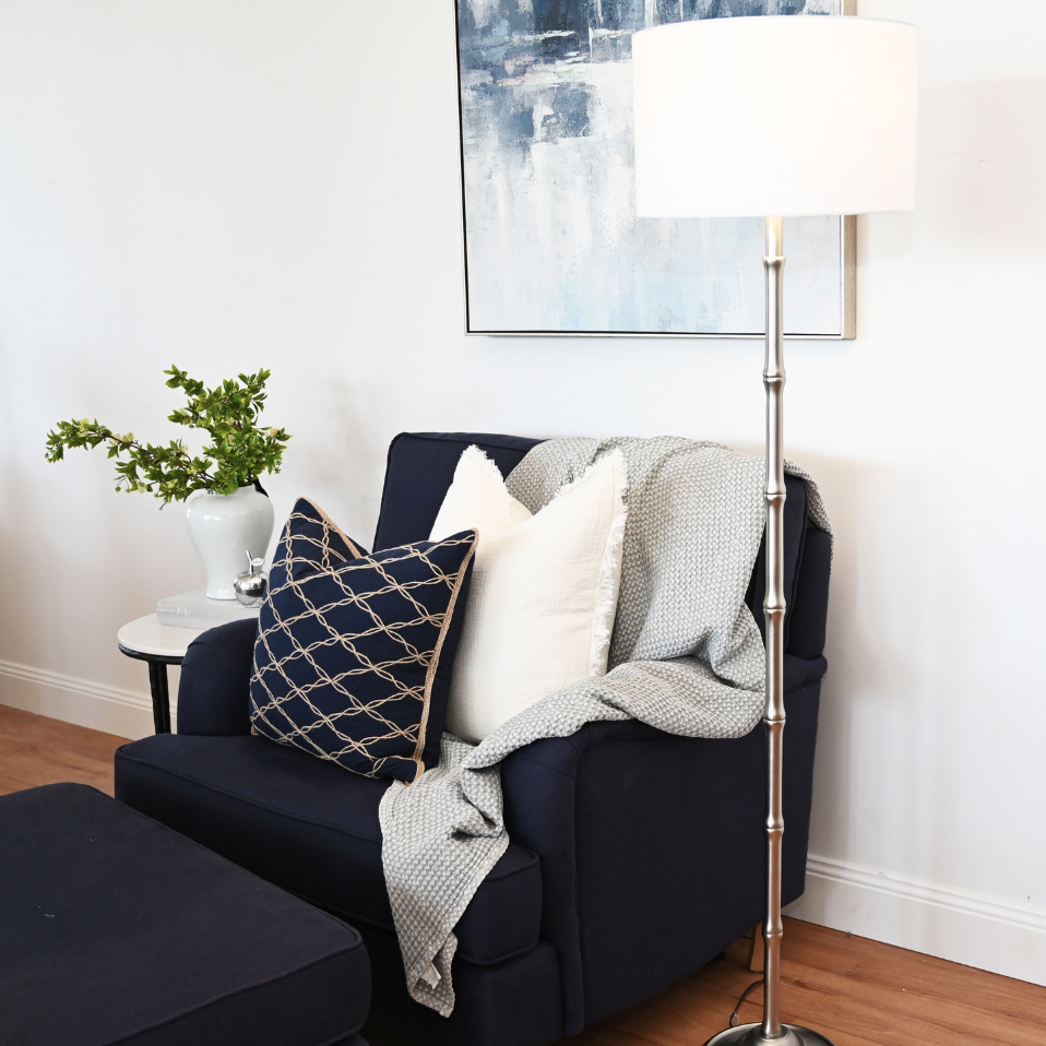 Alexander Antique Silver Floor Lamp