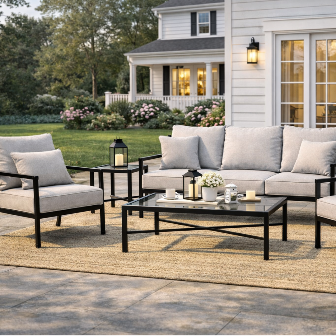 Amalfi Outdoor Black Side Table