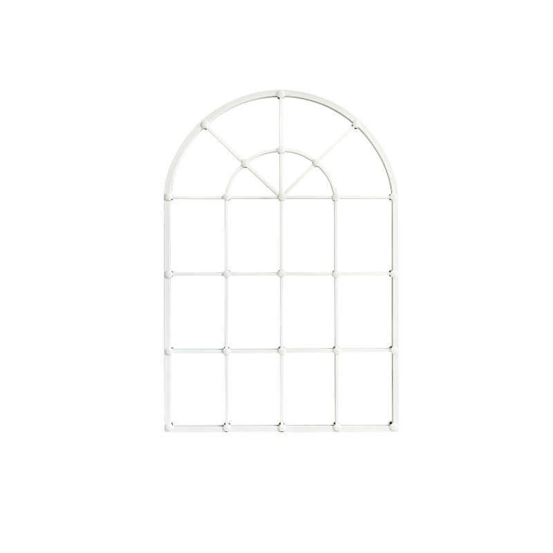 Cathedral White Arched Wall Mirror