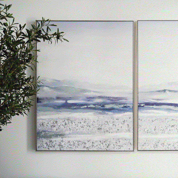 Bayside Breezes 1 Canvas In Antique Silver Frame