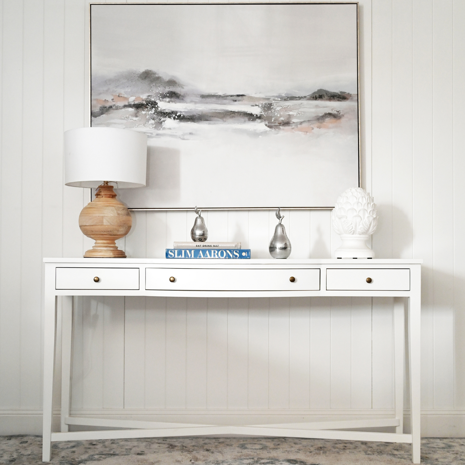 Asher Three Drawer Console Table