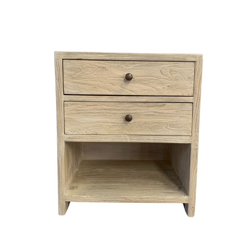 Hudson Medium Elm Bedside Table Elm