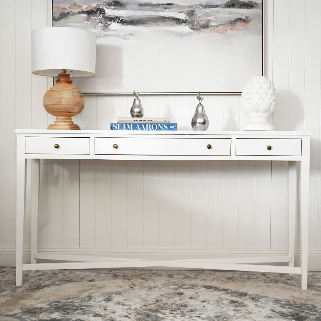 Asher Three Drawer Console Table