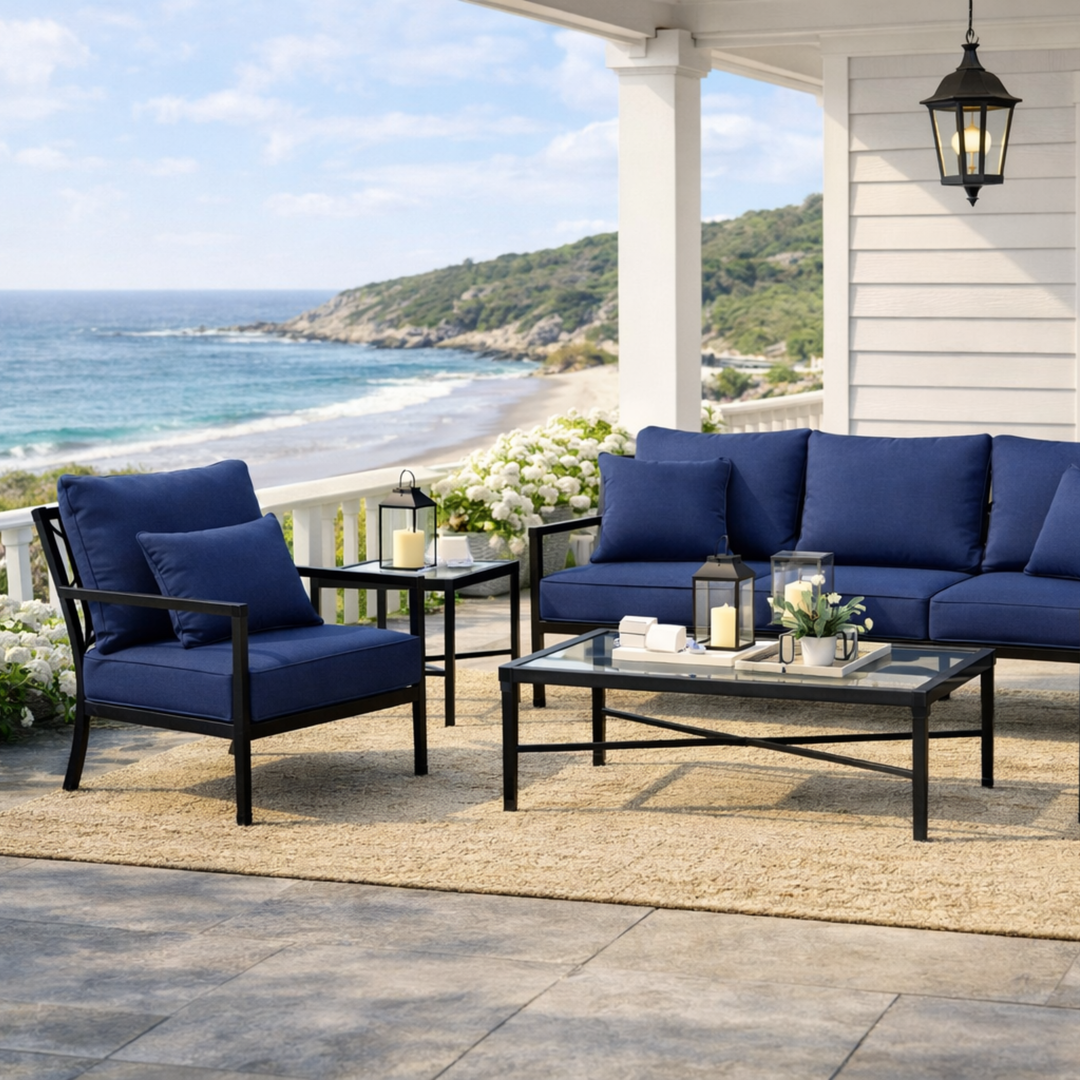 Amalfi Outdoor Black Side Table