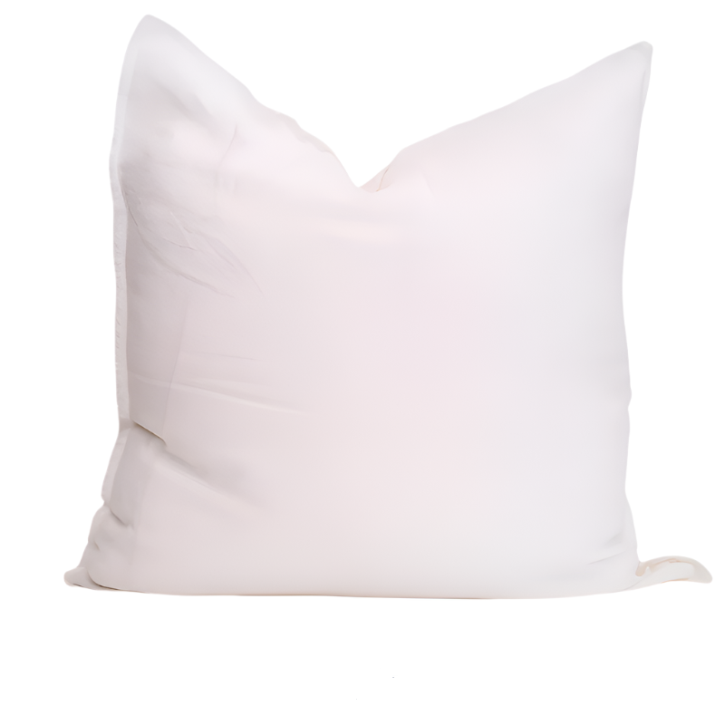 Heather White Square Fringed Linen Cushion Cover Only