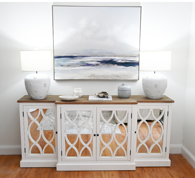 Camille Mirrored Buffet With Elm Top