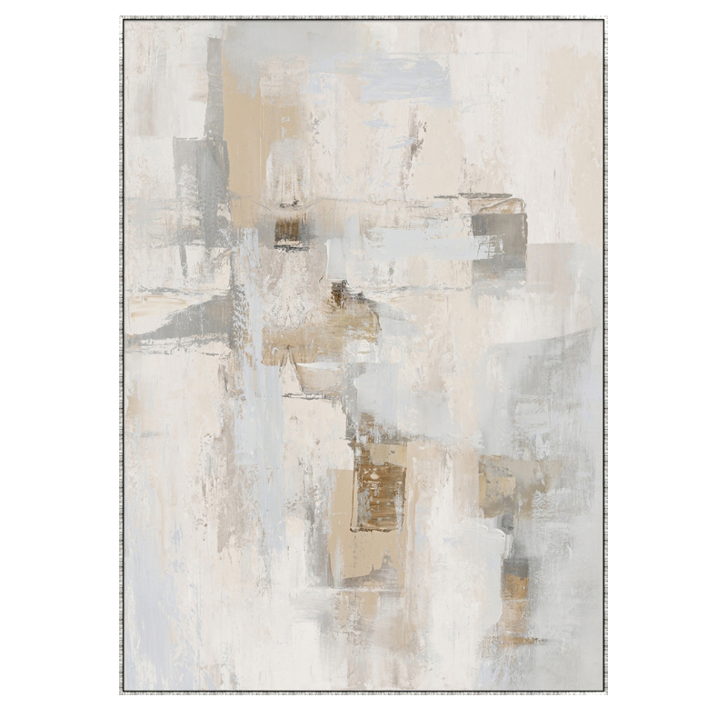 Organic Form Canvas in Antique Silver Frame