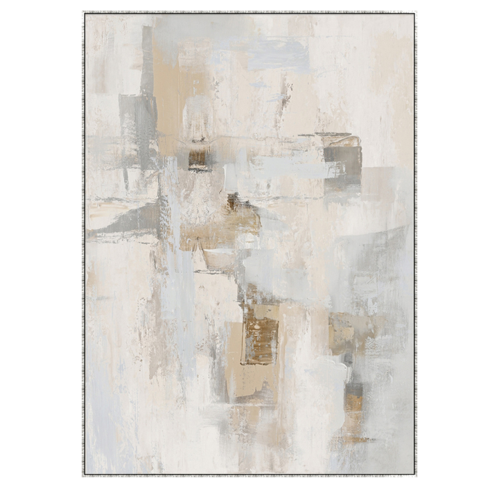 Organic Form Canvas in Antique Silver Frame