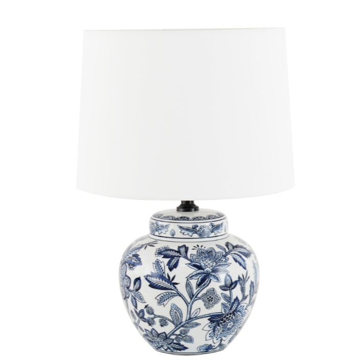 Blue Blossom Ceramic Table Lamp
