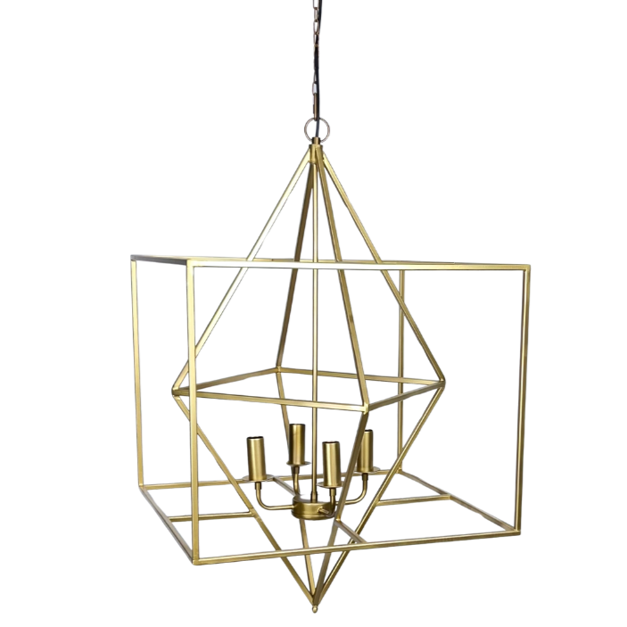 Hamilton Multi Light Statement Brass Pendant