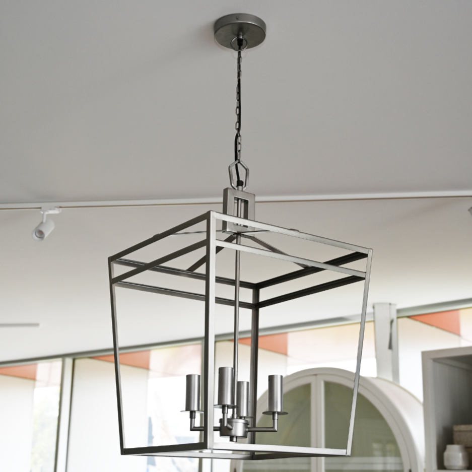 Bradford Multi Light Statement Brushed Silver Pendant