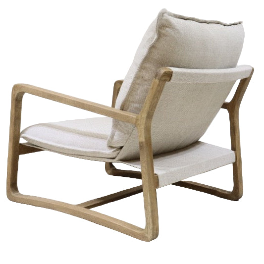 Drift Sling Linen & Oak Arm Chair