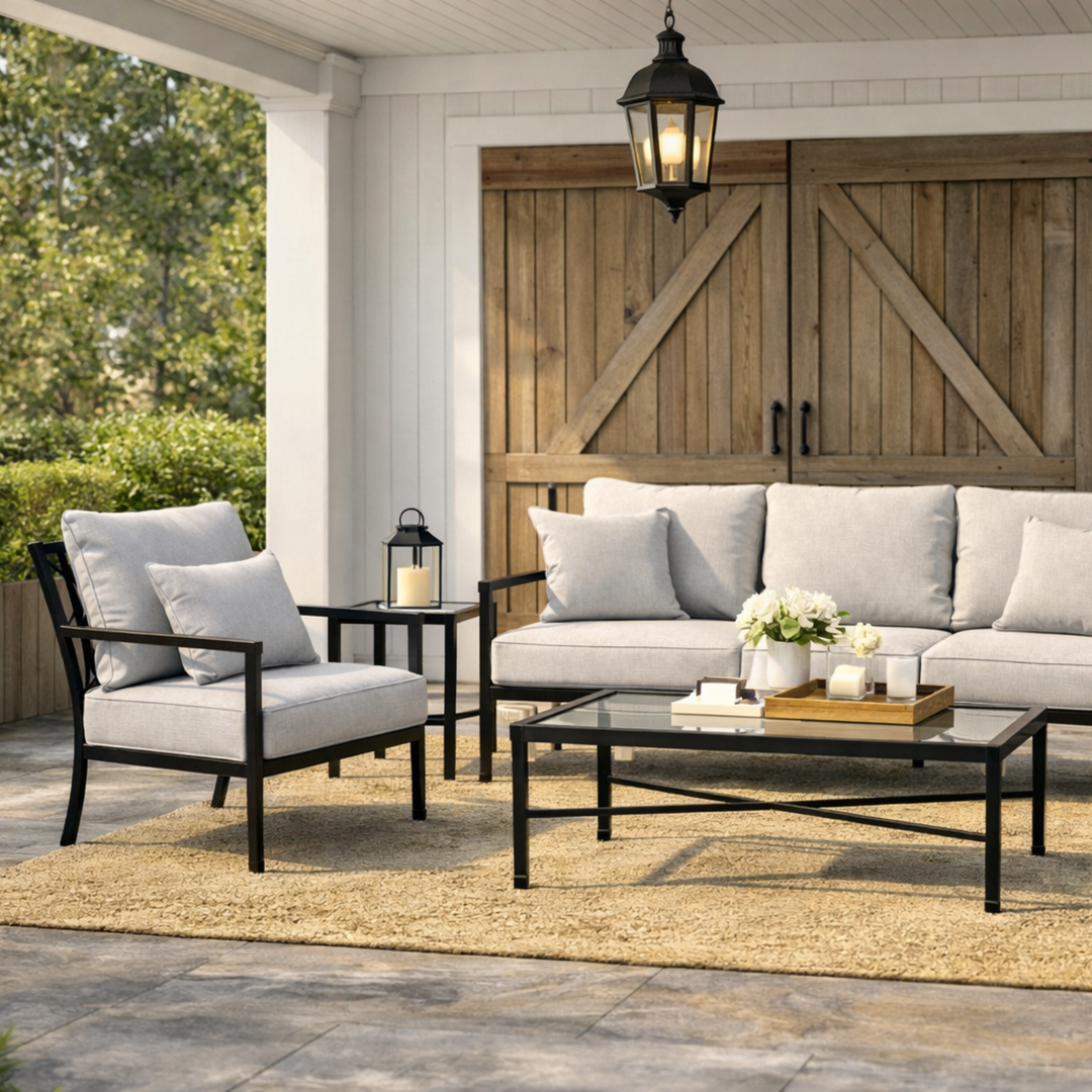 Amalfi Outdoor Black Side Table