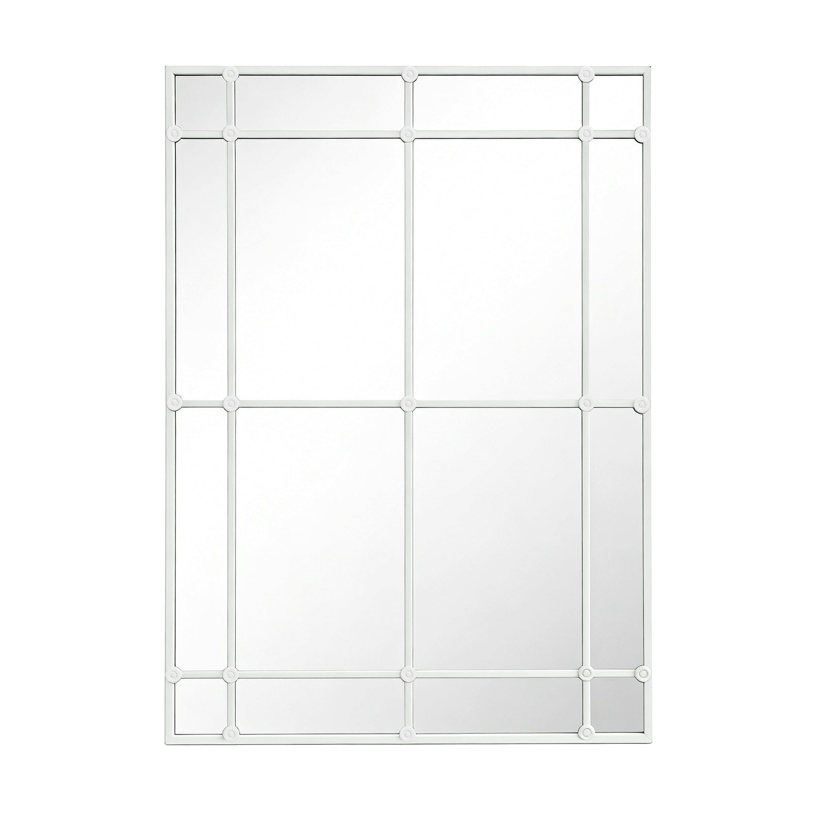 Newport White Rectangular Wall Mirror