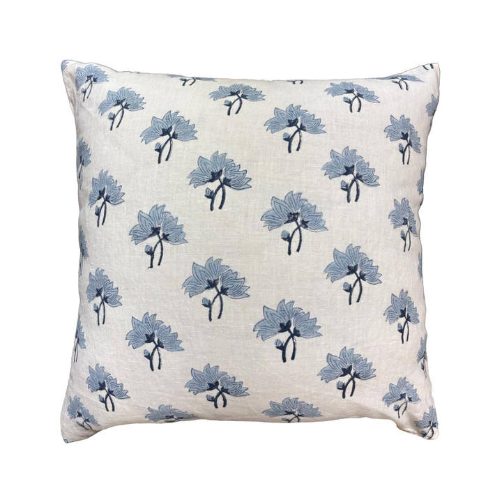 Flannel Block Print Square Linen Cushion