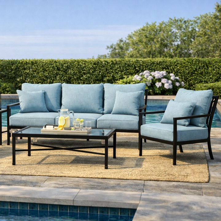 Amalfi Outdoor Black Side Table