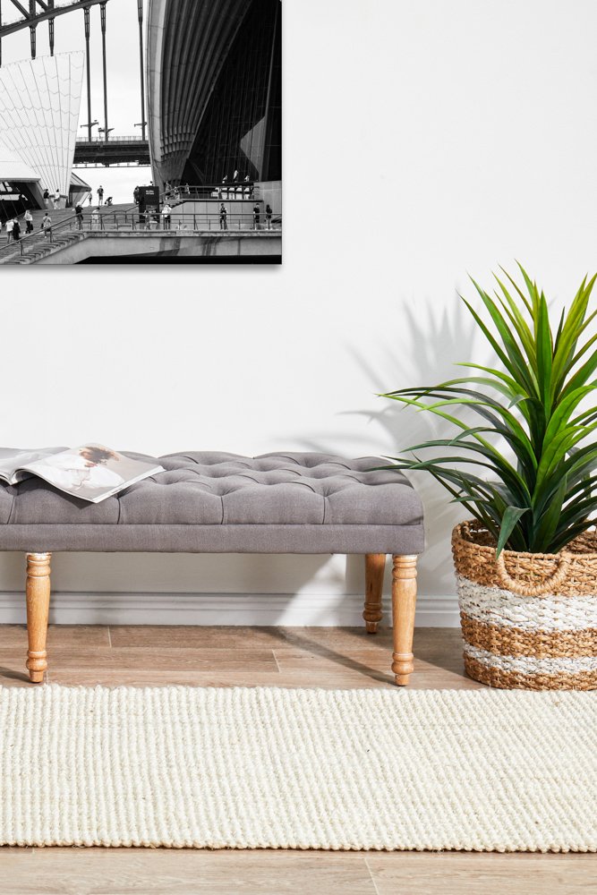 Chunky Natural Fiber Barker Bleach Runner