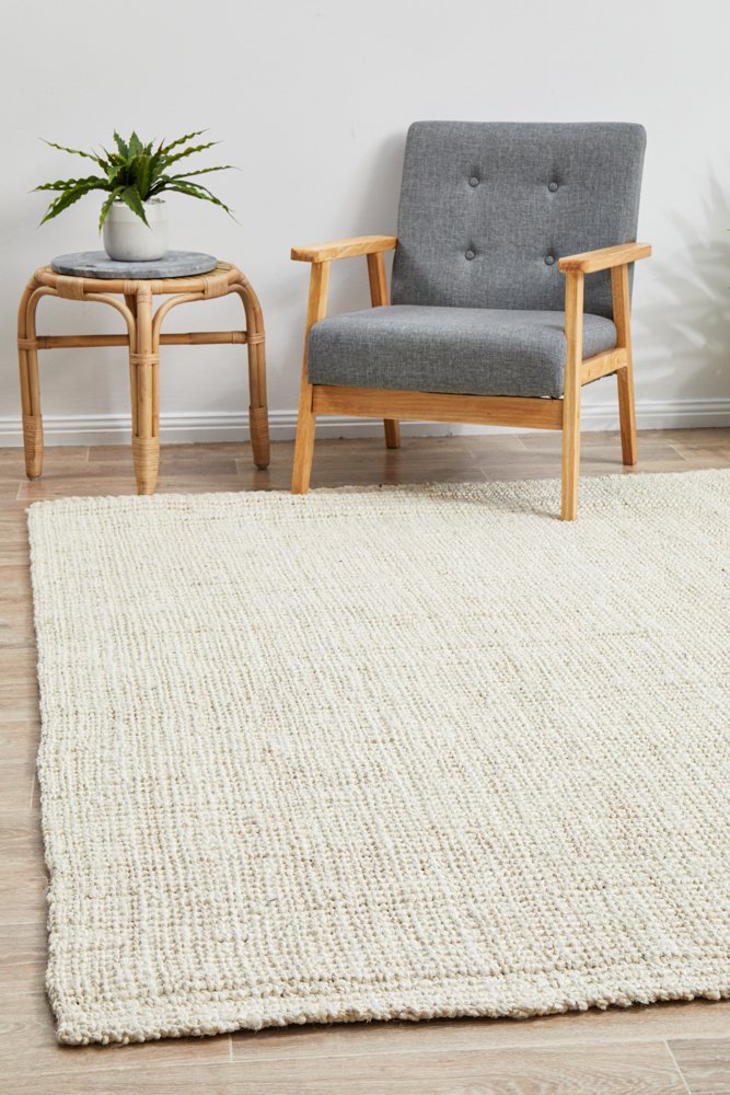 Chunky Natural Fiber Barker Bleach Rectangle Rug