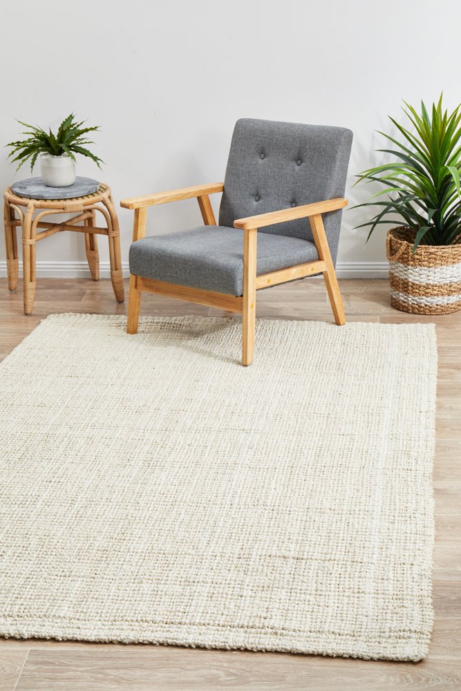Chunky Natural Fiber Barker Bleach Rectangle Rug
