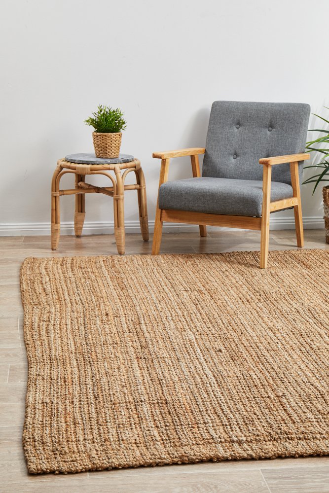 Chunky Natural Fibre Barker Rectangle Rug