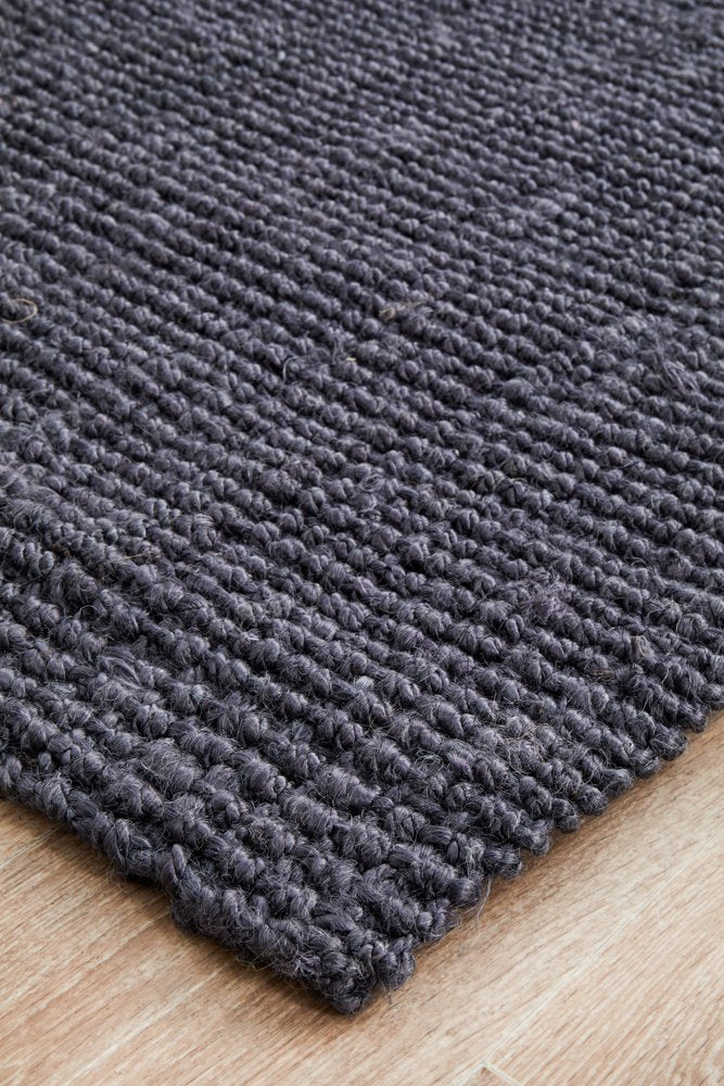 Chunky Natural Fiber Barker Navy Runner