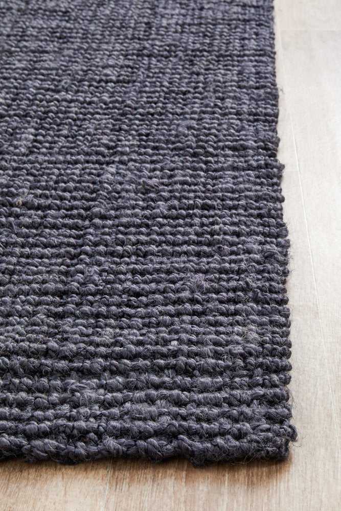 Chunky Natural Fiber Barker Navy Runner