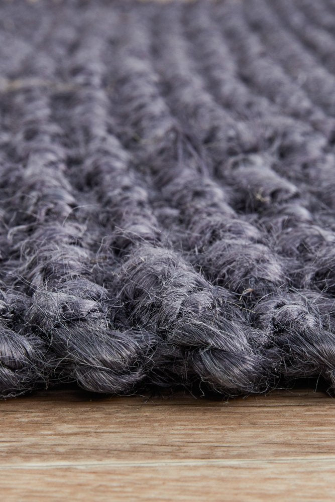 Chunky Natural Fiber Barker Navy Runner