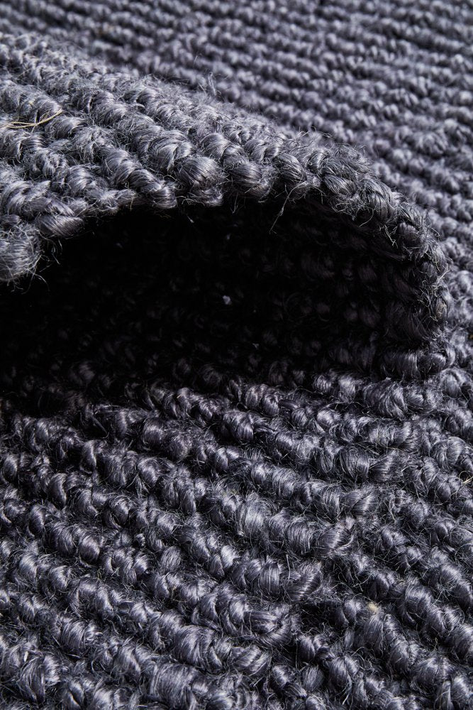 Chunky Natural Fiber Barker Navy Runner