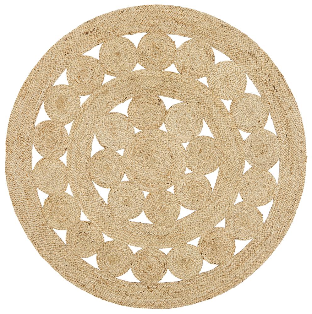 Natural Daisy Jute Round Rug