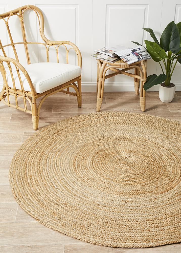 Jute Natural Round Rug
