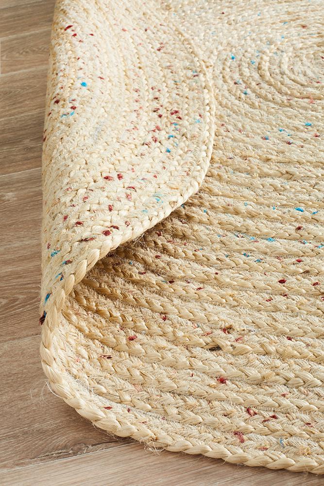 Diva Bleached Natural Round Rug