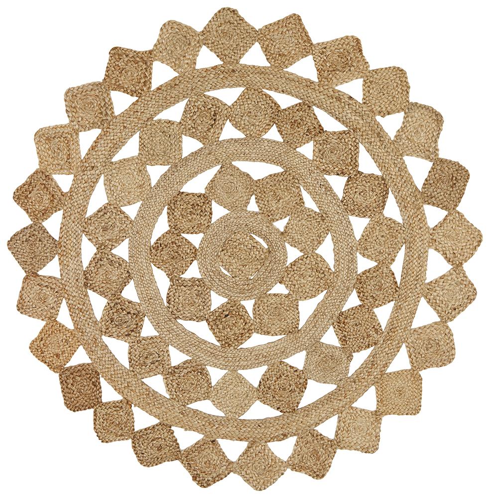 Jute Natural Tessellate Round Rug