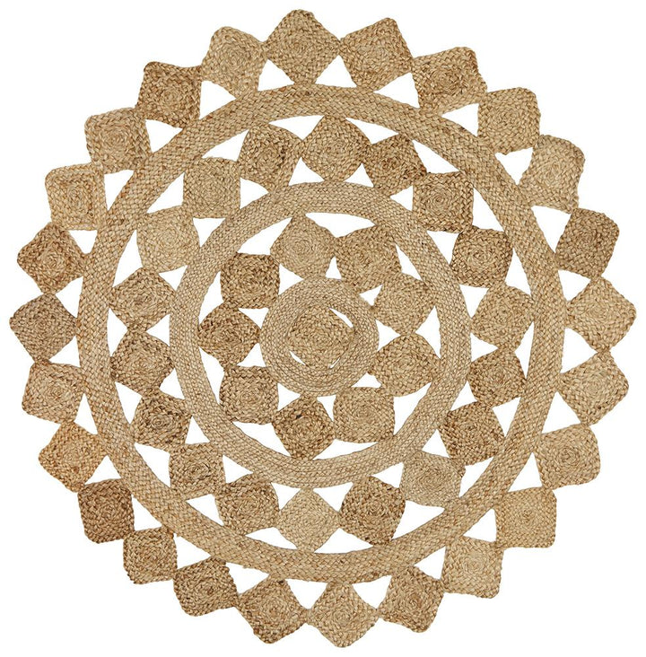 Jute Natural Tessellate Round Rug