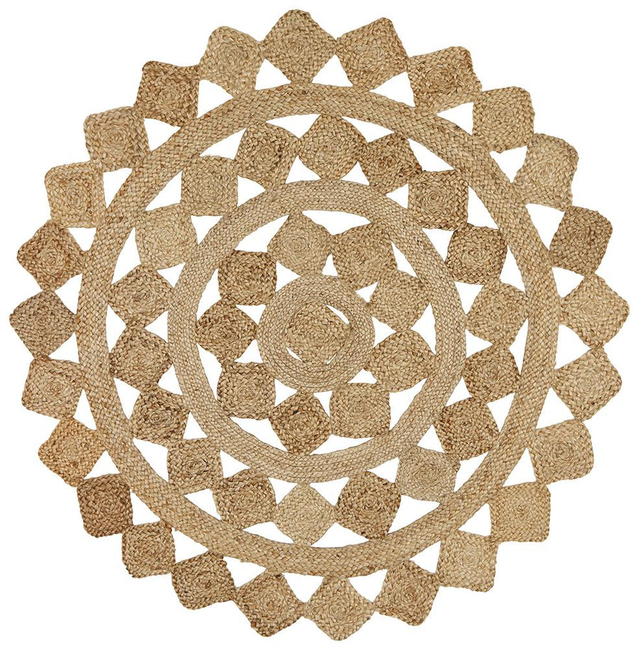 Jute Natural Tessellate Round Rug