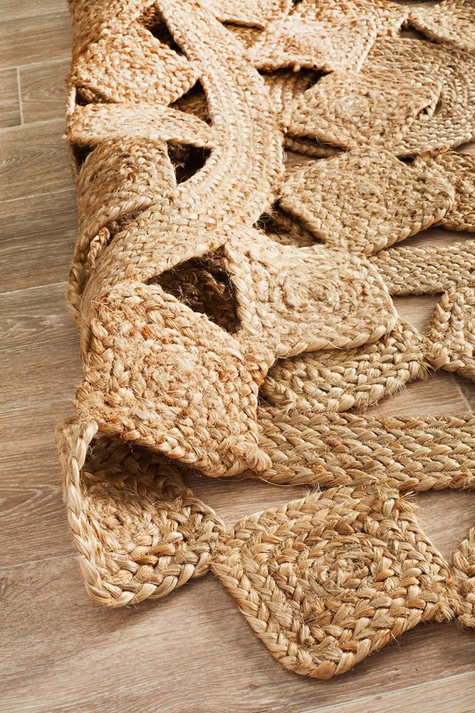 Jute Natural Tessellate Round Rug